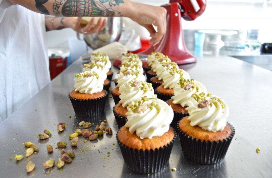 Cupcakes ai fichi, ricotta e pistacchi